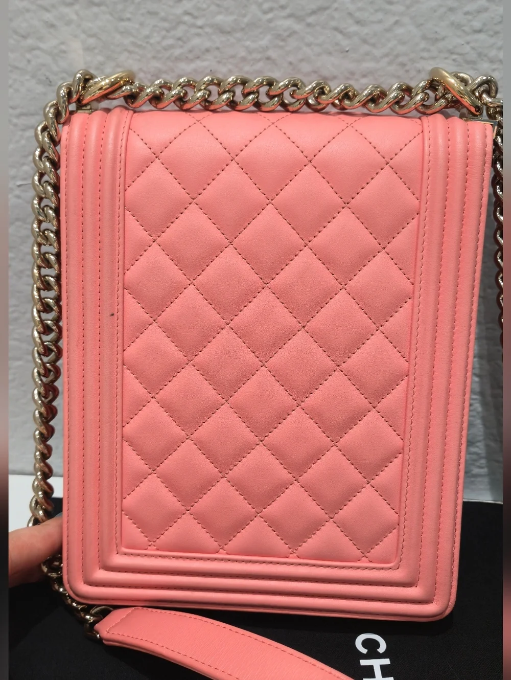 CHANEL Norrh South Boy With Champagne Gold Hardware - Picture 3 of 11